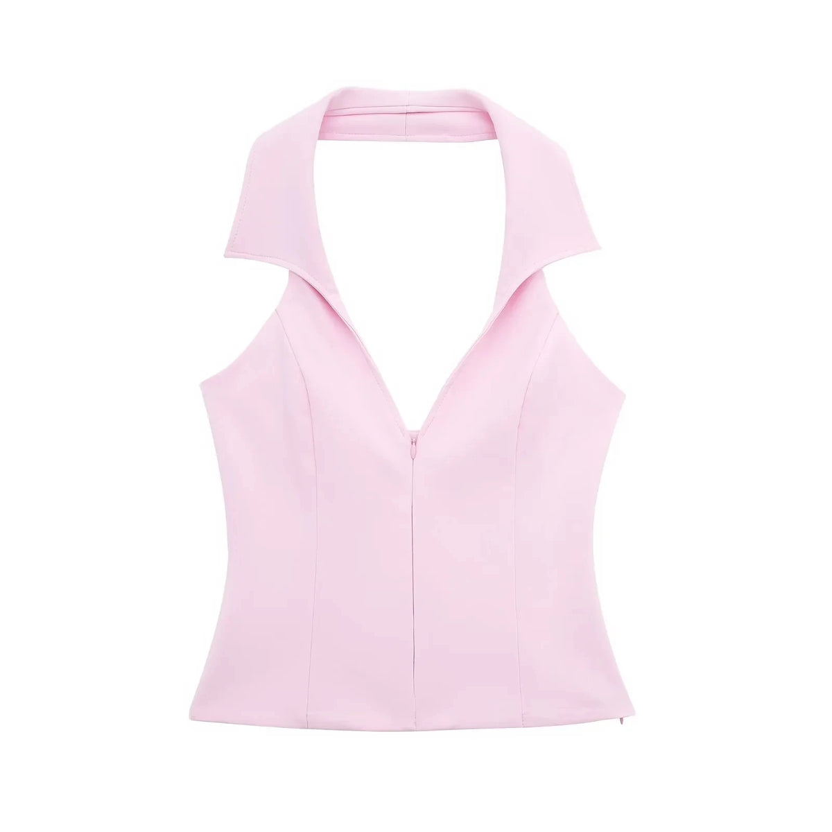 HH Women Casual Skirts Shorts Set Chic Halter Shirt Neck Backless Top & Shorts Sweet Pink Summer Sexy Shorts Sets