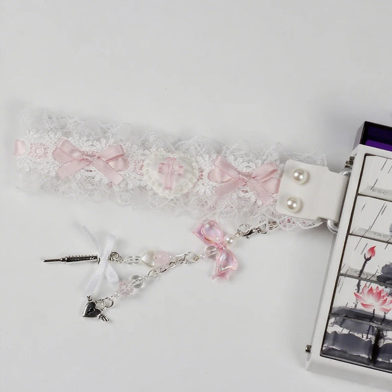 Lace Keyboard Ribbon Mechanical Keyboard Strap Universal Personalized Keyboard Ribbon Keyboard Decor Accessories