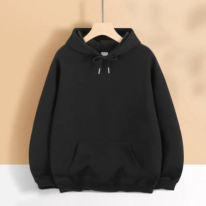 Sweater Loose Men's and Women's New Casual Solid Color Thickened Coat Autumn and Winter Hooded Sweater Simple