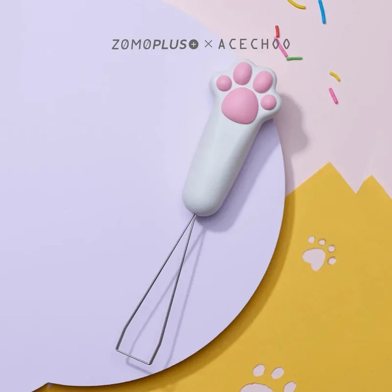 ZOMO Key Puller Pink Cute Cat Claw ABS Material Fairy Wand Golden Hoop Cherry Wire Key Puller Keyboard Keycap Replace Tools