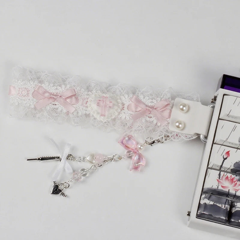 Lace Keyboard Ribbon Mechanical Keyboard Strap Universal Personalized Keyboard Ribbon Keyboard Decor Accessories