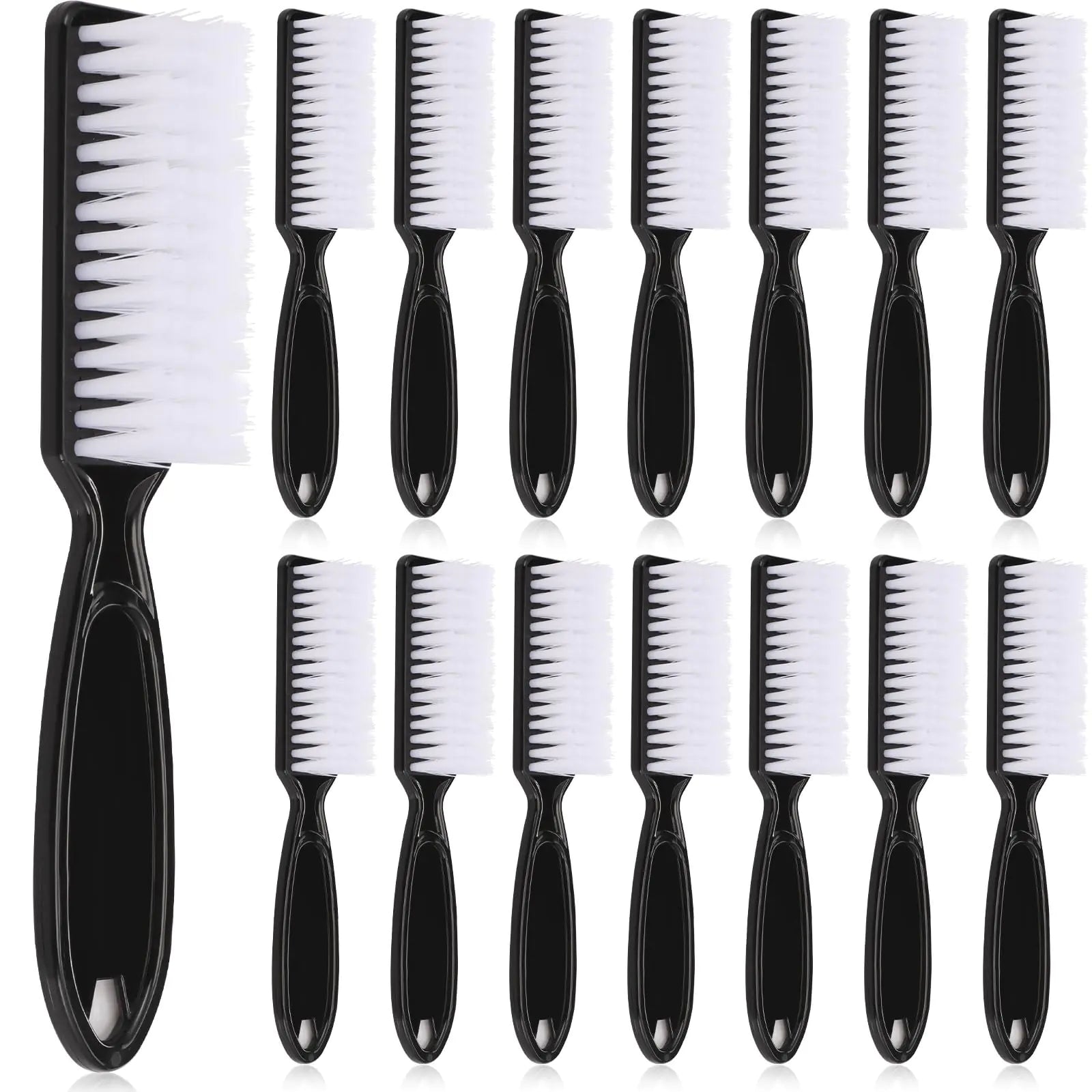15 Pieces Nail Brush for Cleaning Fingernails Nail Scrub Manicure Brush Handle Grip Cleaning Brushes Pedicure Brush for Toes and Nails Cleaning (Black)