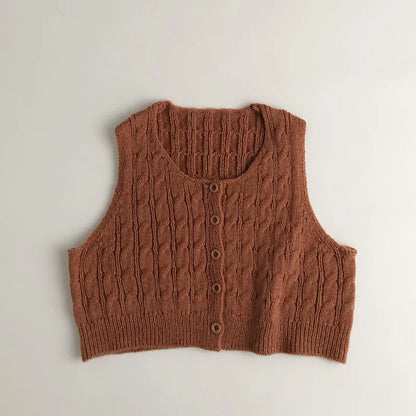 Sweater 2025 Autumn Winter New Children's Clothing Korean Style Boys and Girls Fashion Mohair Twist Knitted Waistcoat Casual