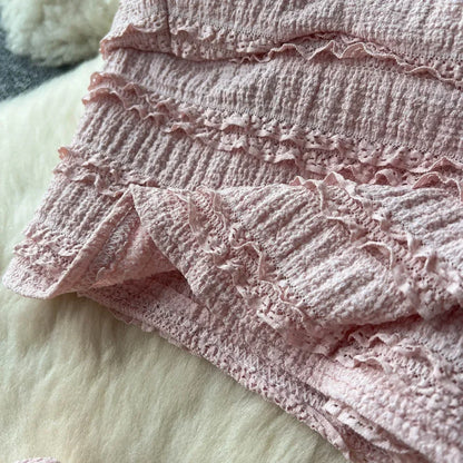 Summer Lace Patchwork Beach Two Pieces Sets Women Sexy Camisole+A Line Long Skirt Fashion Elastic Bohemian Suits