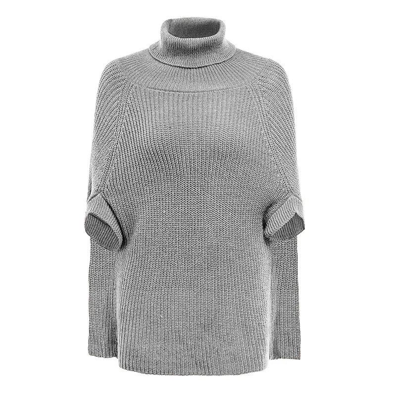 Sweater Women's 2025 Autumn New Cloak Poncho-style European and American Fashion Knitted Shawl