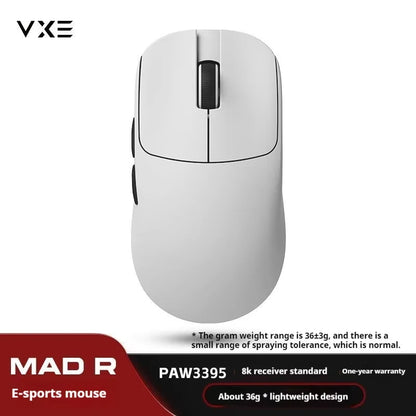 Vxe Mad R/R Major Gaming E-Sports Mouse Paw3395/3950 Dual-Mode Nonporous Lightweight Ergonomic Standard 8k