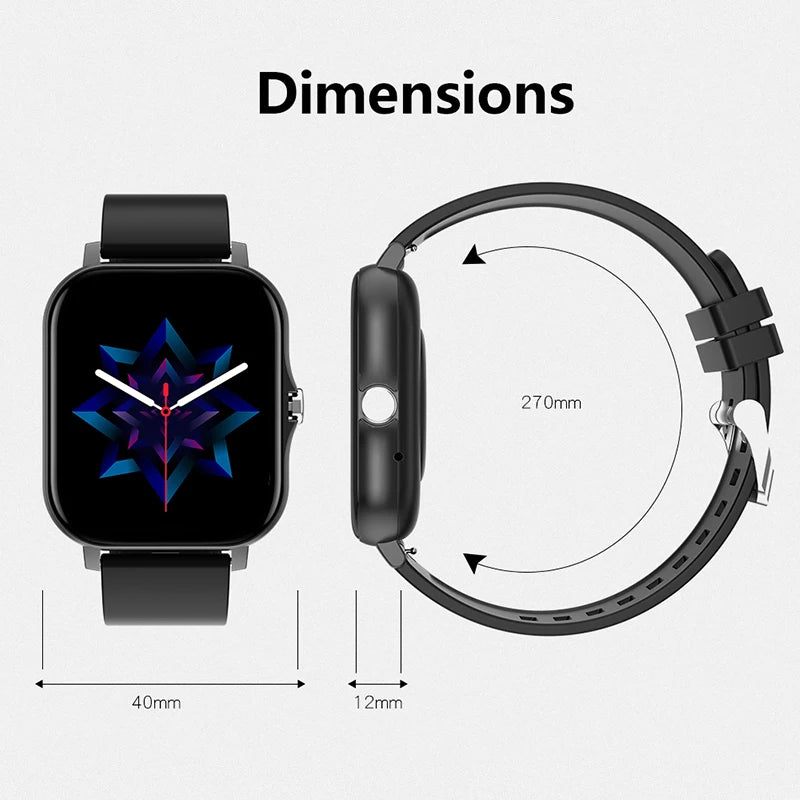 Sport Smart Watch Fitness Clock Health Monitor Waterproof Smartwatch Bluetooth Call Watches for Men Women IOS Xiaomi Huawei 2025