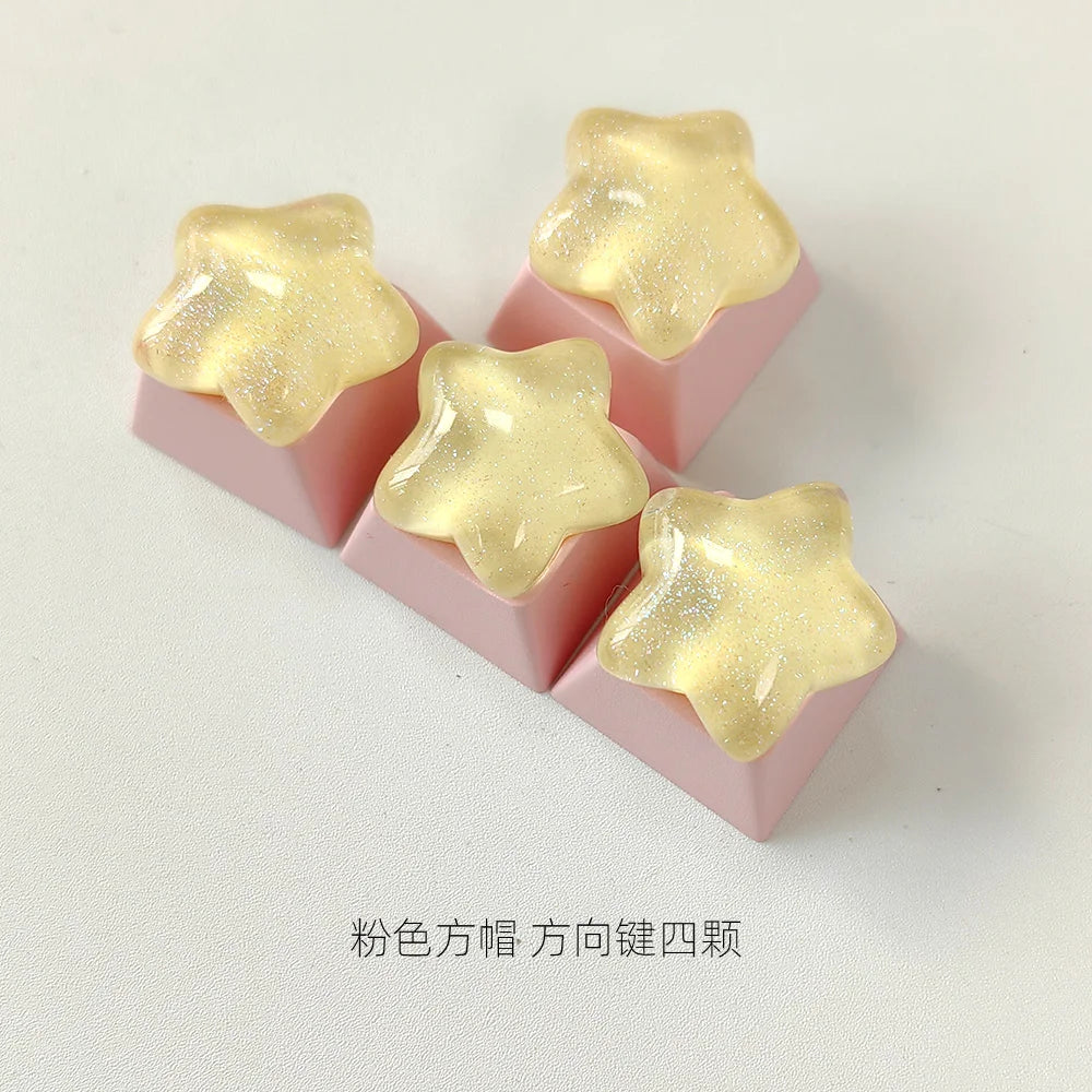 4pcs/set Lovely Cat Claw Key Cap Personality Cat Paw Keycaps for Mechanical Keyboard R4 Arrow Keys Pink Cute DIY Keycaps