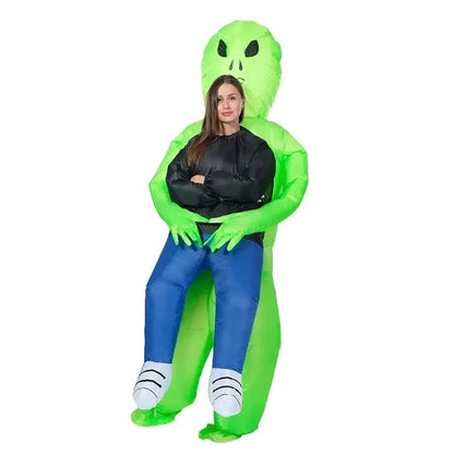 Halloween  2025 Festival En Feest Leuk Familie Cosplay Opblaasbaar Opblaasbaar Buitenaards Kostuum Voor Volwassenen En Kinderen
