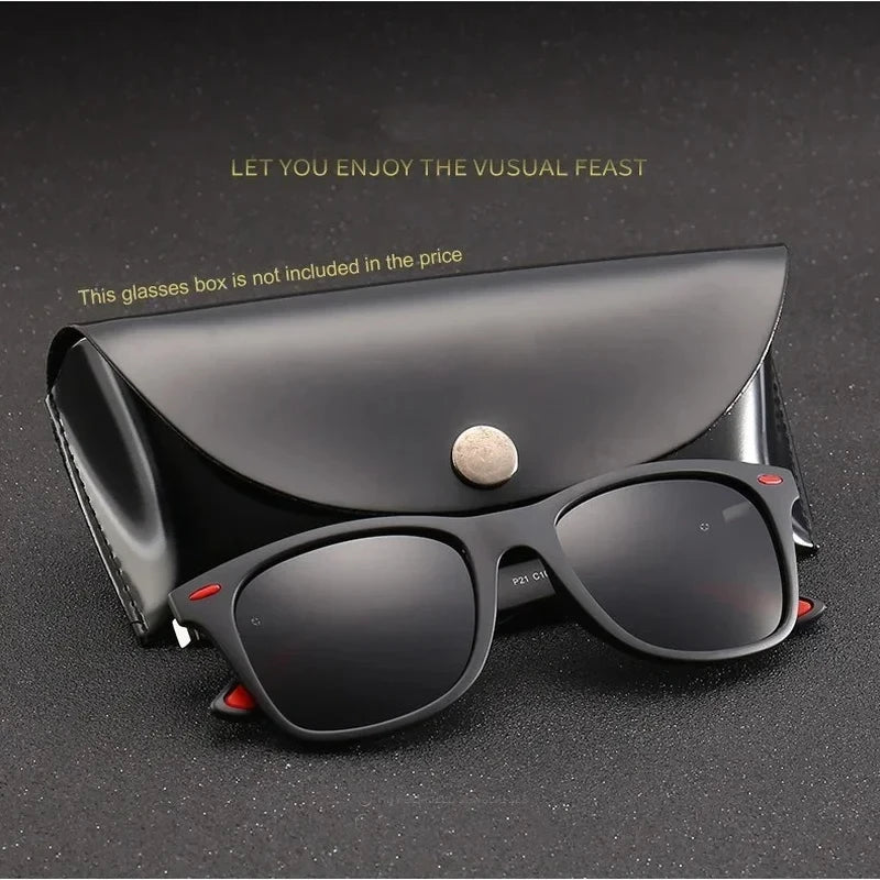 Polarized Sunglasses Unisex Rectangle Vintage Sunglasses Design Retro Sun Glasses Man Eyeglass Casual Goggles UV400 Eyewear