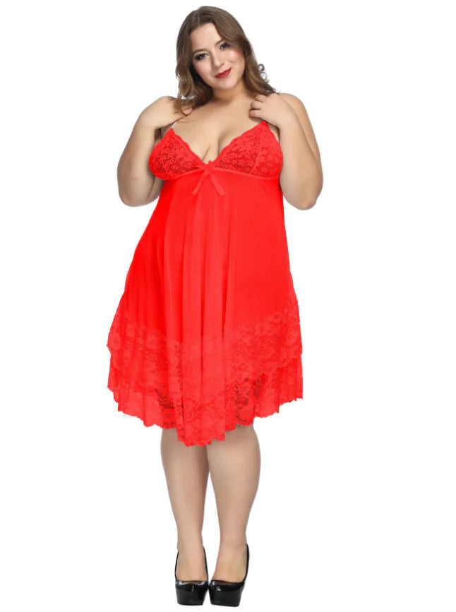 Plus Size Women's Sleep Dress and Lingerie Nightwear