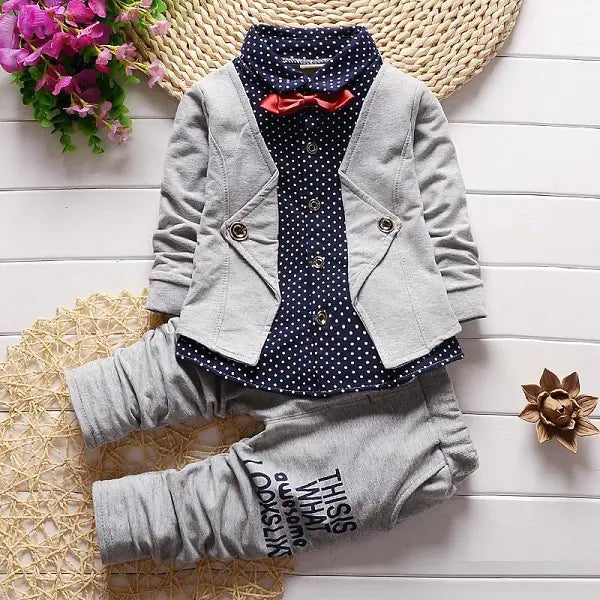 Kids Spring Autumn Tracksuit Set with T-Shirt and Pants