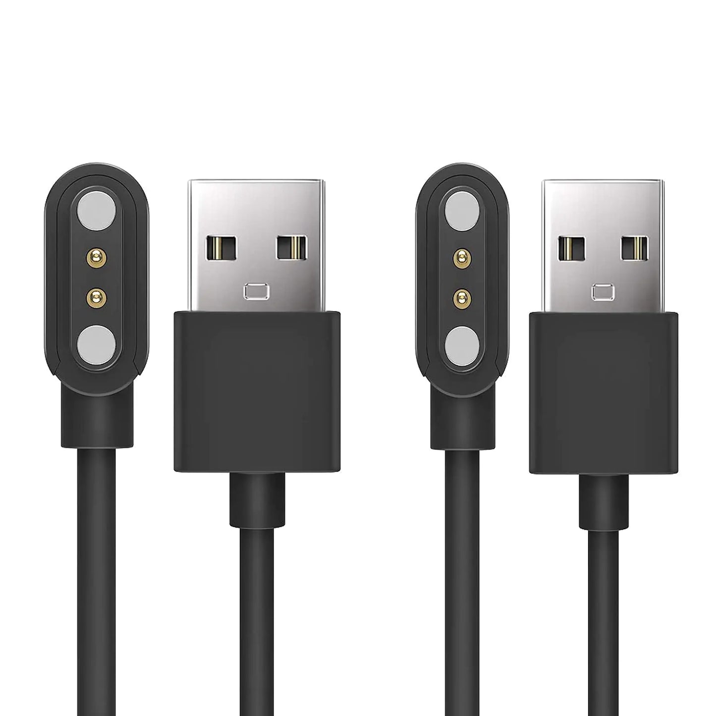 Curve Smart Watch Charger Magnetic Replacement Charger Compatible with Aolon Curve 2.01" Inches Smart Watch (2 Pack-Black+Black)