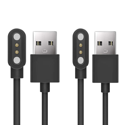 Curve Smart Watch Charger Magnetic Replacement Charger Compatible with Aolon Curve 2.01" Inches Smart Watch (2 Pack-Black+Black)