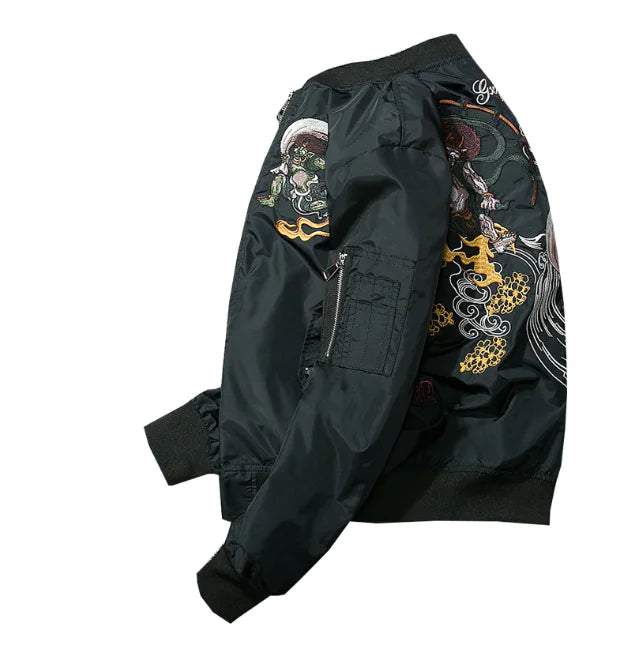 Embroidered Pilot Jacket and Baseball Jacket Combo