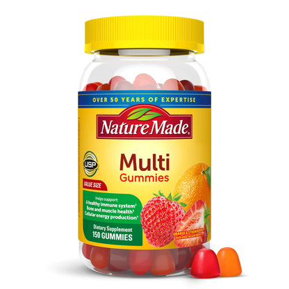 Nature Made Multivitamin Gummies Dietary Supplement for Daily Nutritional Support 150 Gummy Vitamins and Minerals 75 Day Supply