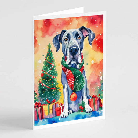 Great Dane Christmas Greeting Cards Pack of 8