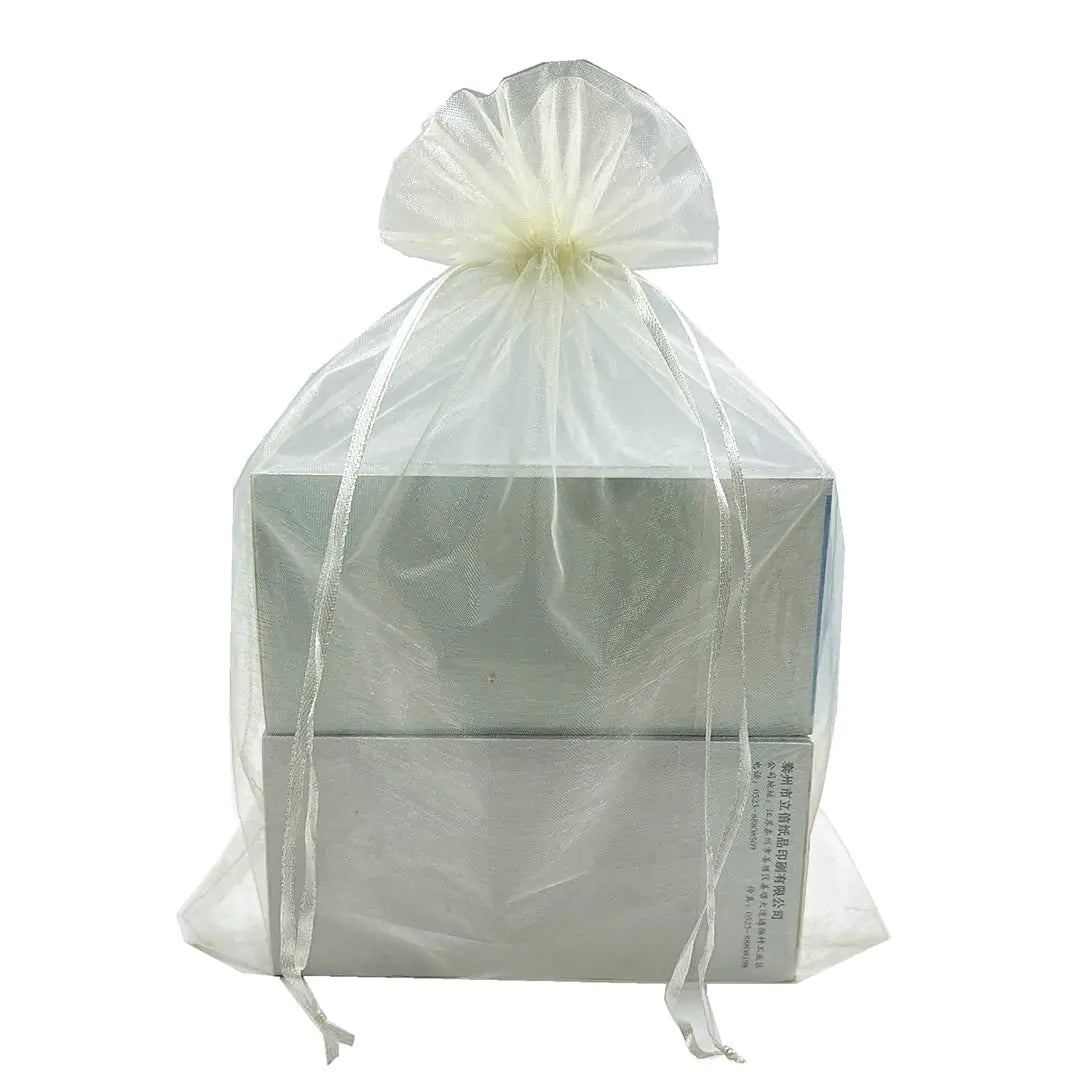 LYSXP 30PCS Organza Bags 10x14InchIvory Large Sheer Organza Bags Wedding Favor Bags with Drawstring Party Christmas Candy Bags…