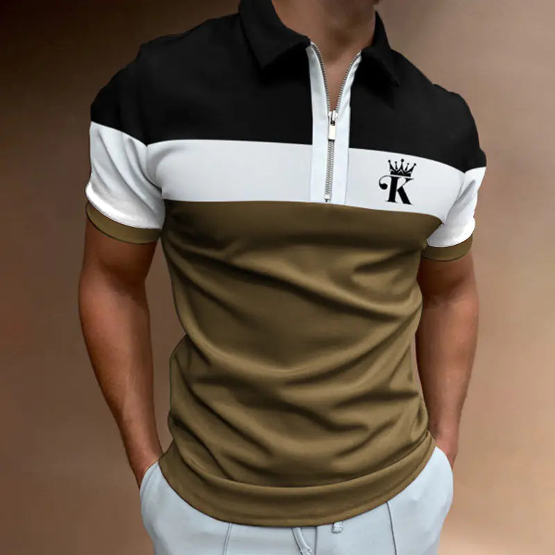 3D Digital Print Summer Polo Shirt for Men