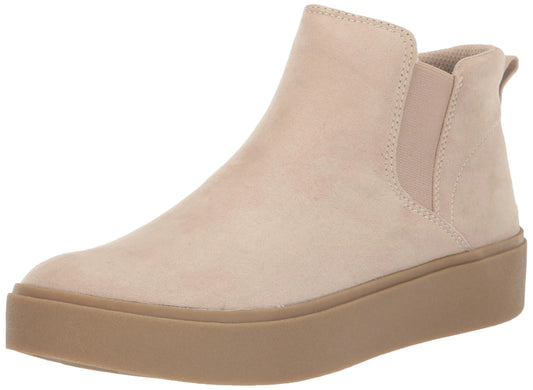 Dr. Scholls Womens Madison Boot Slip On Platform Sneaker Boot Lt. Taupe Microfiber 7 M