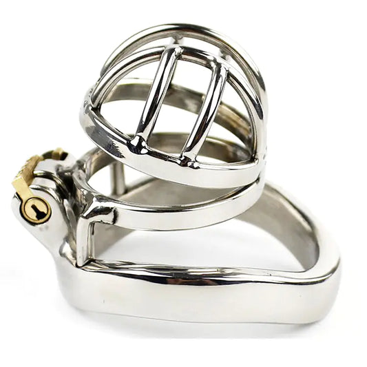 CB6000S Stainless Steel Male Chastity Lock with Curve Ring