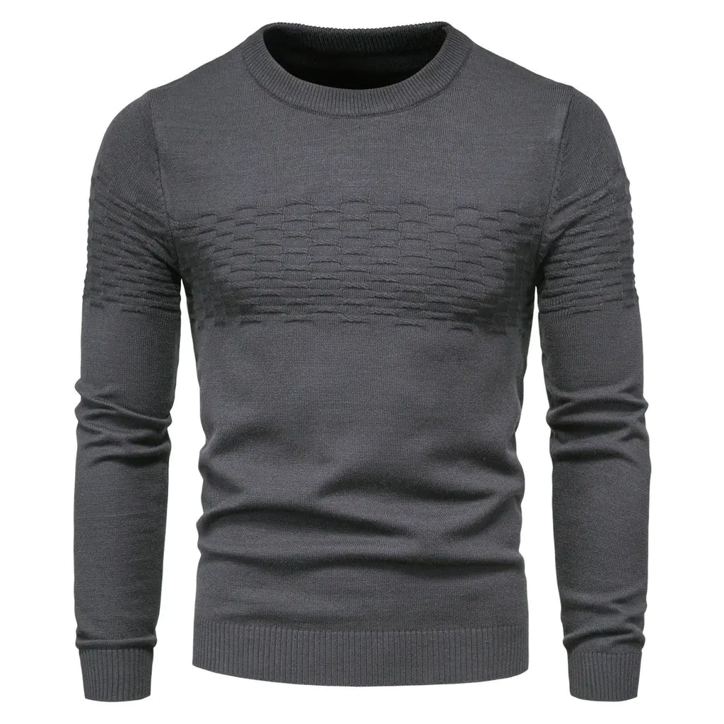 Casual Slim Fit Round Neck Pullover Shirt for Men