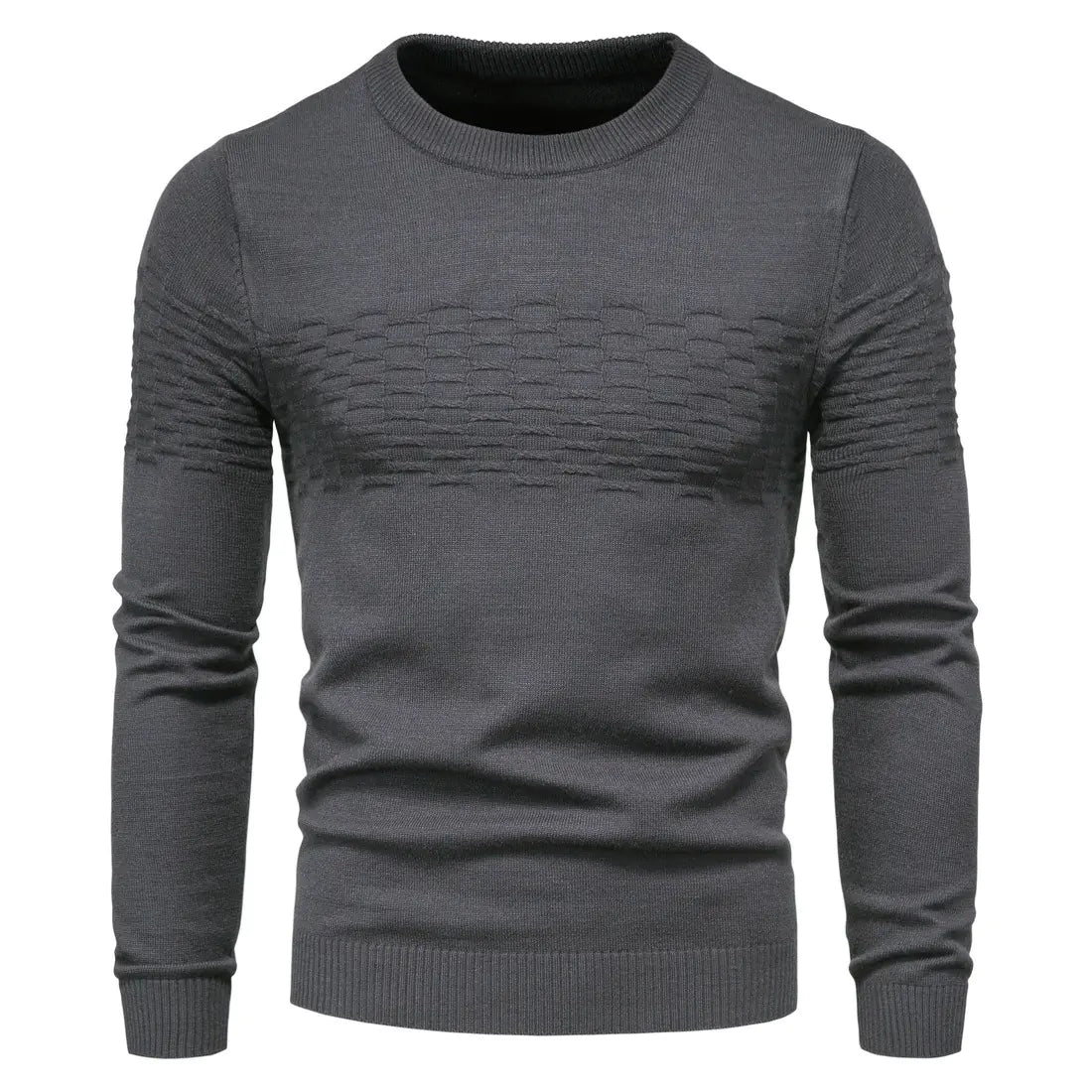 Casual Slim Fit Round Neck Pullover Shirt for Men