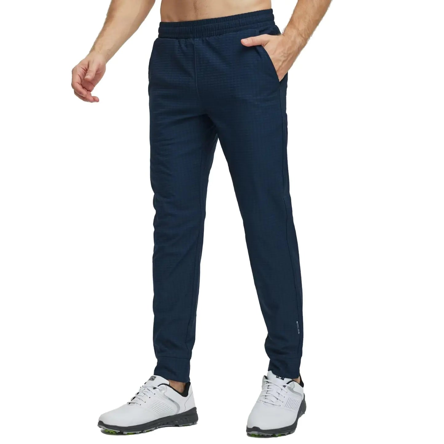M MAELREG Mens Casual Pants with Zipper Pockets Lightweight Breathable Activewear Hiking Pants for Men Sweatpants Navy