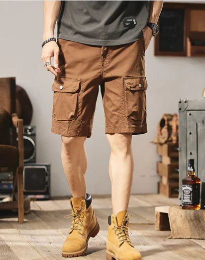 Men's Casual Cargo Shorts with Multiple Pockets