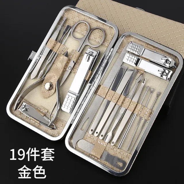 19-Piece Professional Manicure and Pedicure Tool Set