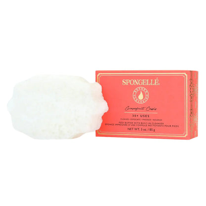Spongelle Grapefruit Cassis Pedi Buffer| Foot Scrubber with Soap Infused Sponge | Pedicure at Home | Moisturize & Cleanse with our Exfoliating Sponge 30+ uses | Zesty Grapefruit Cassis & Vanilla