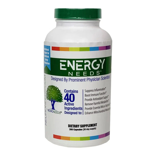 EnergyNeeds® 40 Active Ingredients Vitamin D Vitamin B12 zinc beta-Carotene