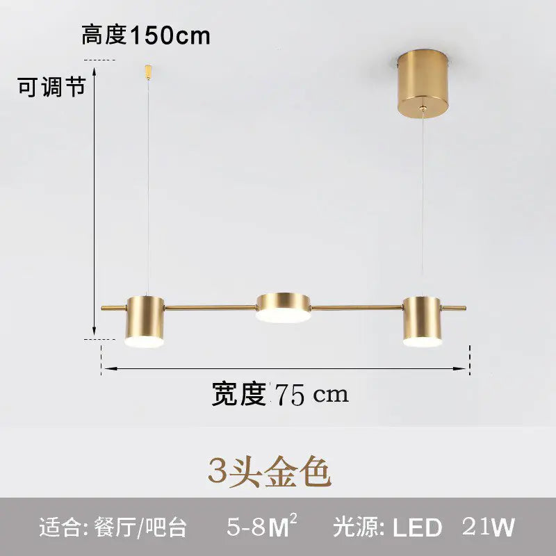 Minimalist LED Linear Pendant Light for Home Decor 110V