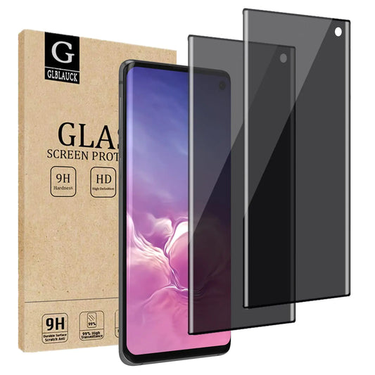 GLBLAUCK [2 Pack] Privacy Screen Protector for Samsung Galaxy S10 Anti-Spy 3D Curve Edge 9H Hardness Tempered Glass Screen Protectors for Samsung Galaxy S10 6.1 inch