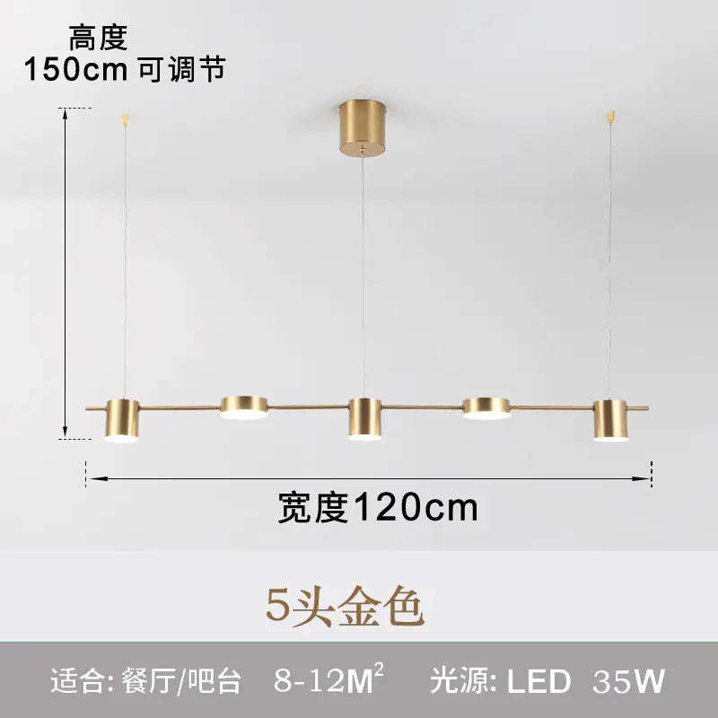 Minimalist LED Linear Pendant Light for Home Decor 110V
