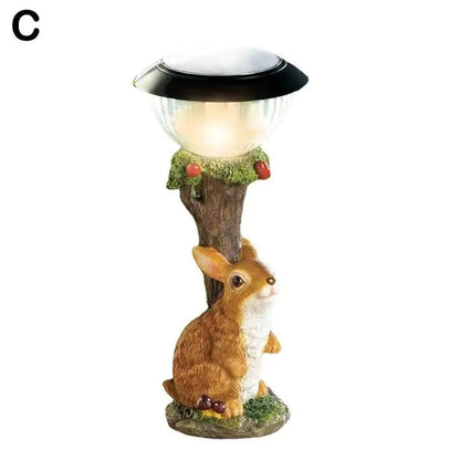 Solar Animal Lamp Statue for Home and Garden Decor