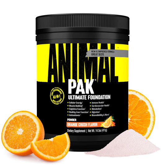 Animal Pak - Convenient All-in-One Vitamin & Supplement Powder - Zinc Vitamins C B D Amino Acids Immune Support Digestive Enzymes and More - Daily Multivitamin for Women & Men - 60 Scoops