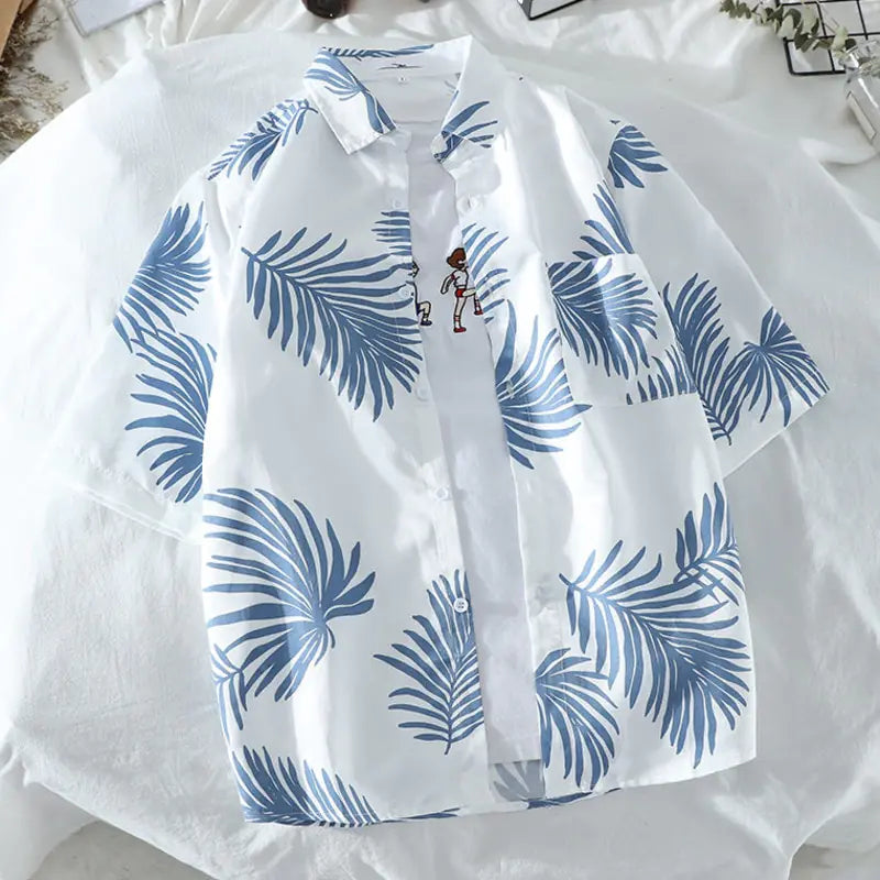 Hawaiian Casual Beach Shirt for Men in Polyester