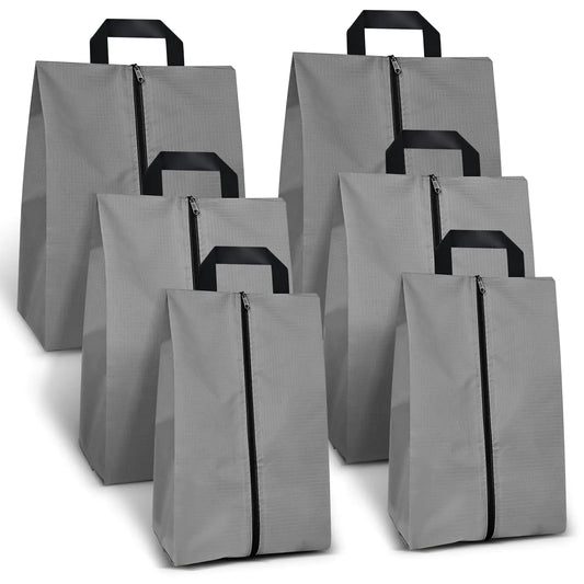 Shoe Bags for Travel 6 Pack Dust-Proof Shoe Bags with Zipper Closure Multi-Functional Portable Travel Packing Shoe Bag Travel Essentials for Women and Men (Grey)