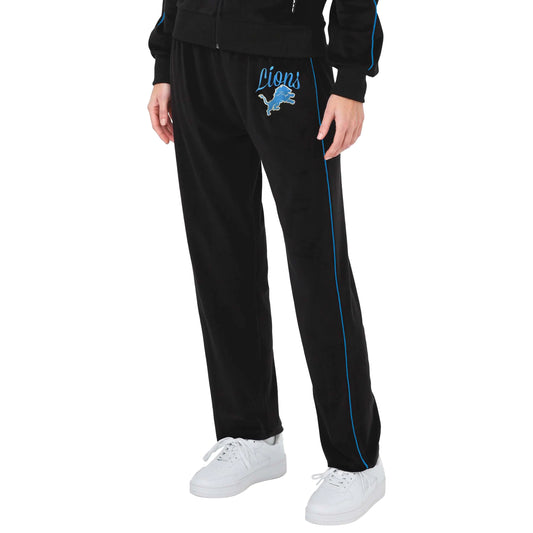FOCO Womens Standard NFL Logo Ladies Fashion Tracksuit Soft Velour Sweatsuit Pants Team Color