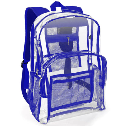 emissary Clear Backpack Stadium Approved Heavy Duty Clear Backpacks For School Clear Bookbag For School See Through Backpack Clear Plastic Backpack Clear Concert Backpack Transparent Backpack