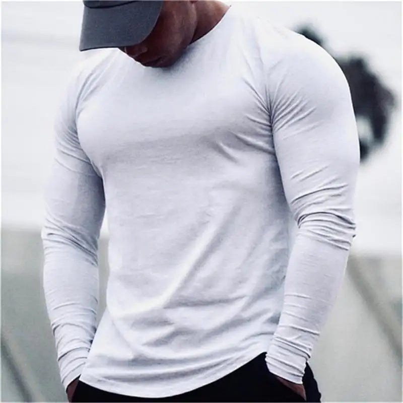 Quick Dry Long Sleeve Gym T-Shirt for Men