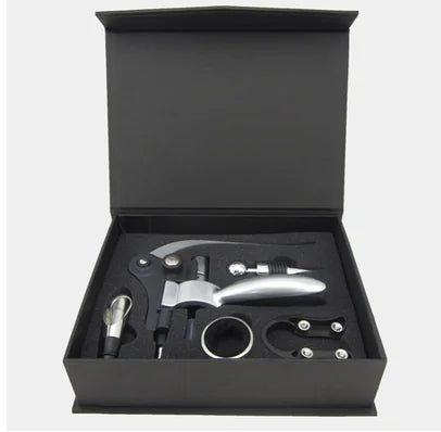 9-Piece Wine Opener Set in Wooden Gift Box