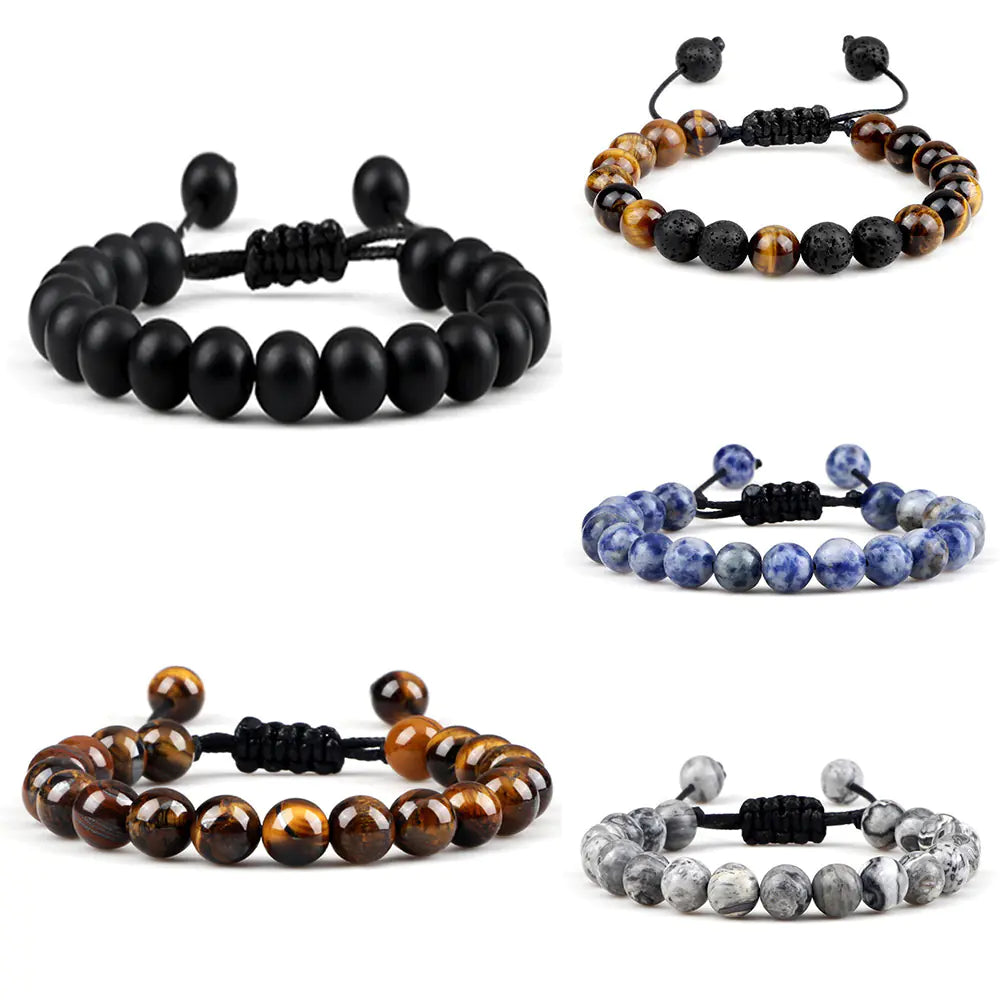 Men's Natural Tiger Eye Stone Bracelet - Trending Style