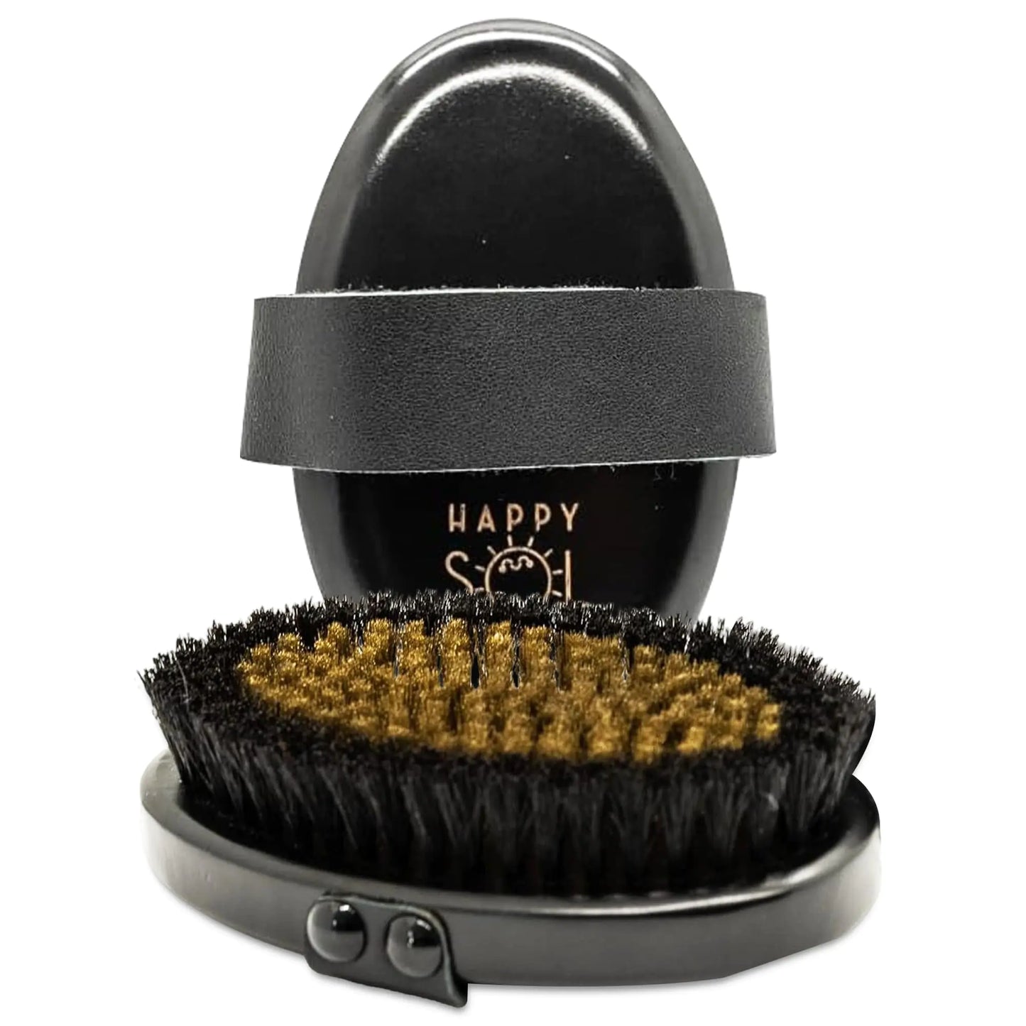 Happy Sol Copper Body Brush - Dry Brush with Ion Charged Copper Bristles Massage Body Brush Dry Brushing Exfoliating Body Brush