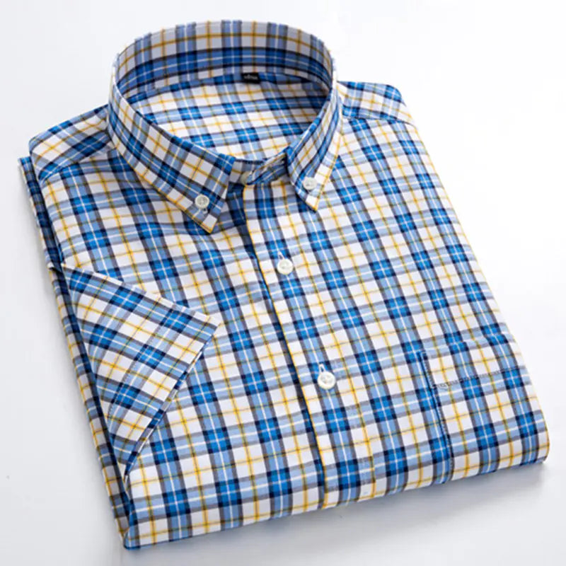 Plus Size Breathable Short Sleeve Shirt for Men