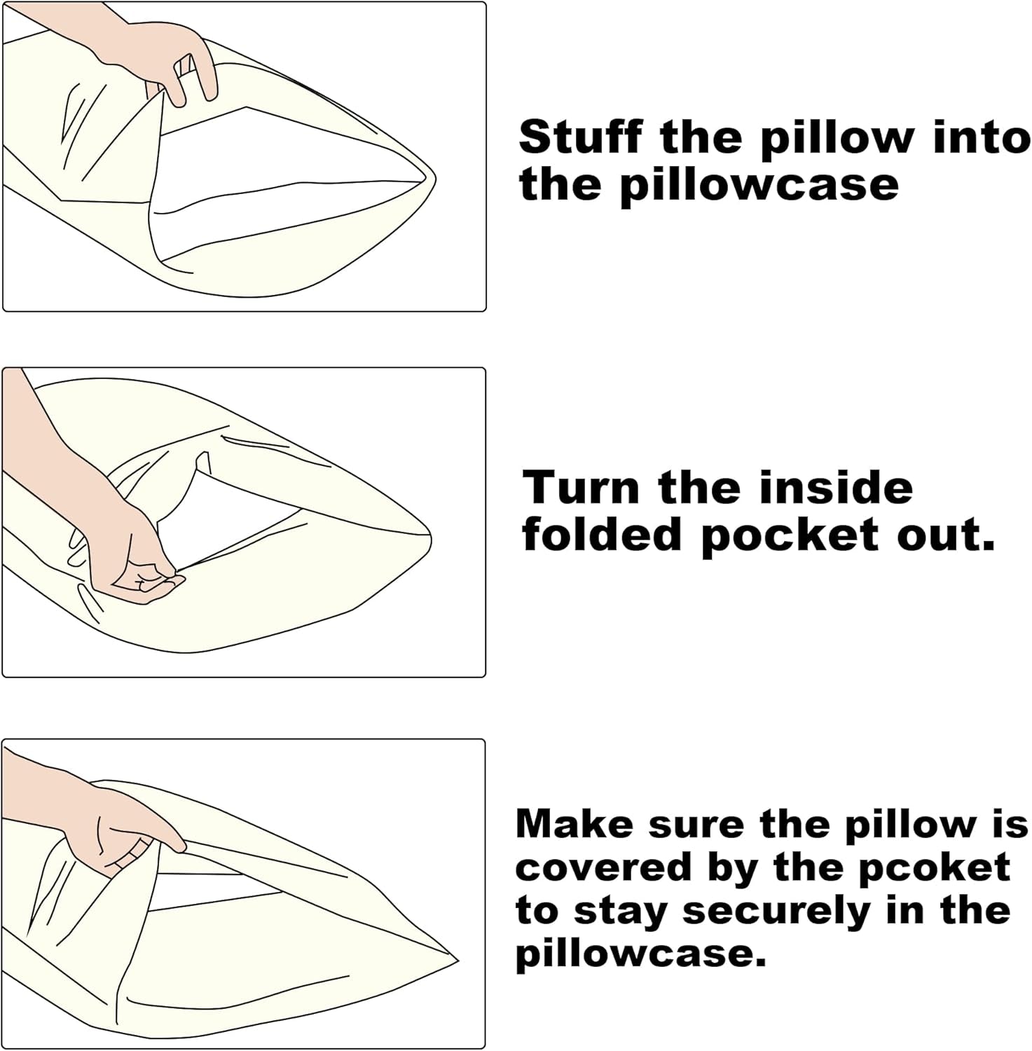 2 Pack Queen Silk Satin Pillowcases for Hair and Skin, Silky Soft and Luxurious Bedding Pillow Cases with Envelope Closure, 20X30 Inches, Black