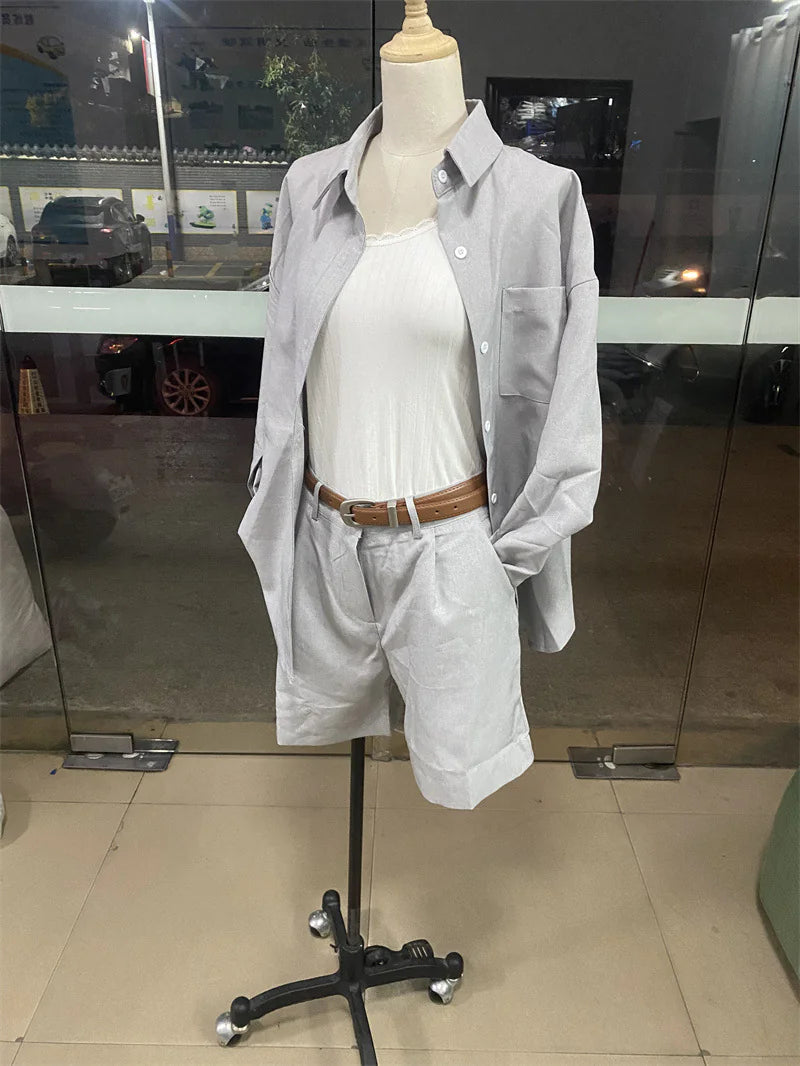 Solid Color Casual Women's Suit