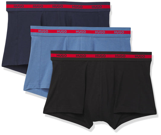 HUGO 3 Pack Stretch Cotton Trunk navy/denim blue/black M