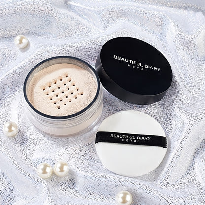 Loose Powder Makeup, Oil Control Matte Medium Coverage for All Skins, Medium Light Beige, Waterproof Sweat-Proof Makeup